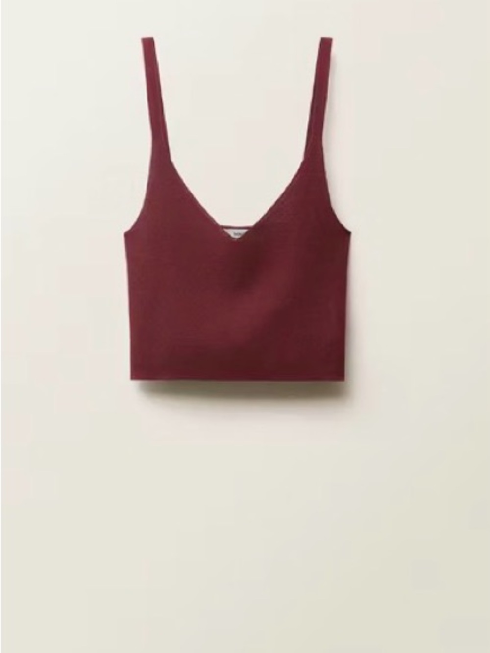 Fine-knit crop top